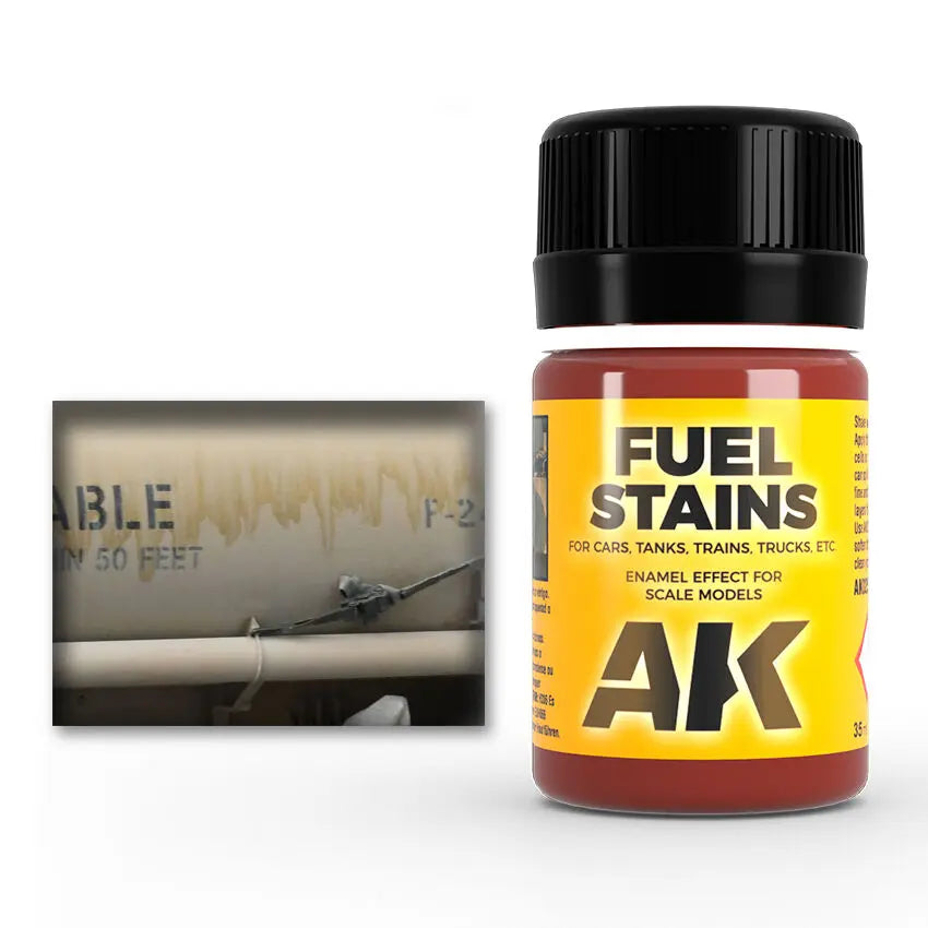AK Interactive Weathering: Fuel Stains 35ml Enamel Paint AK Interactive