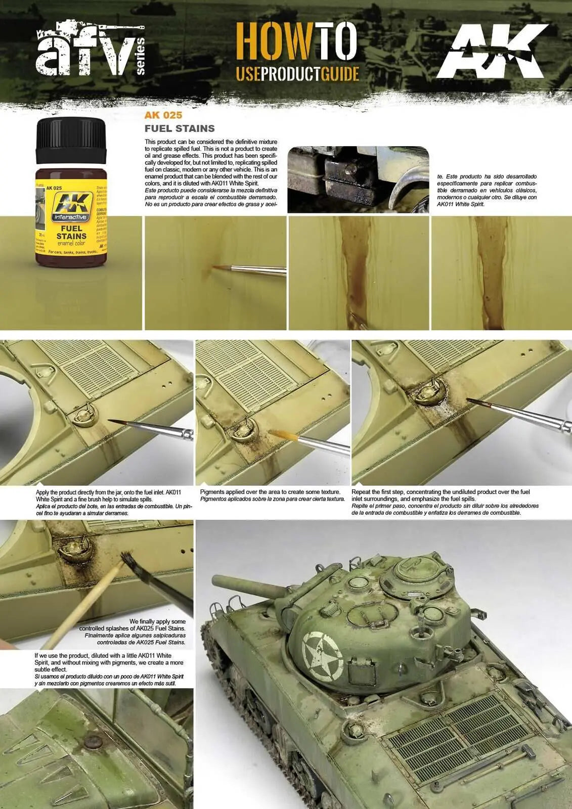 AK Interactive Weathering: Fuel Stains 35ml Enamel Paint AK Interactive