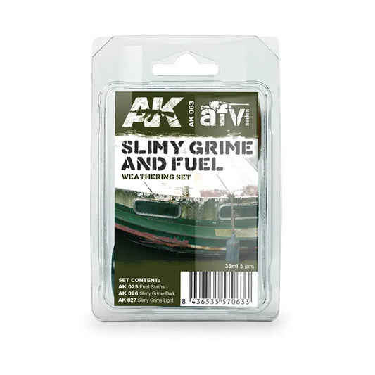 AK Interactive Weathering: Slimy Grime And Fuel Enamel Paint Set AK Interactive