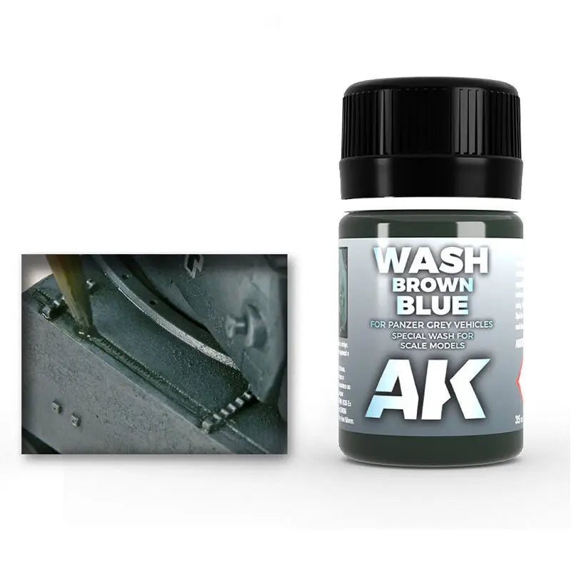 AK Interactive Weathering: Wash For Panzer Grey Vehicles 35ml Enamel Paint AK Interactive