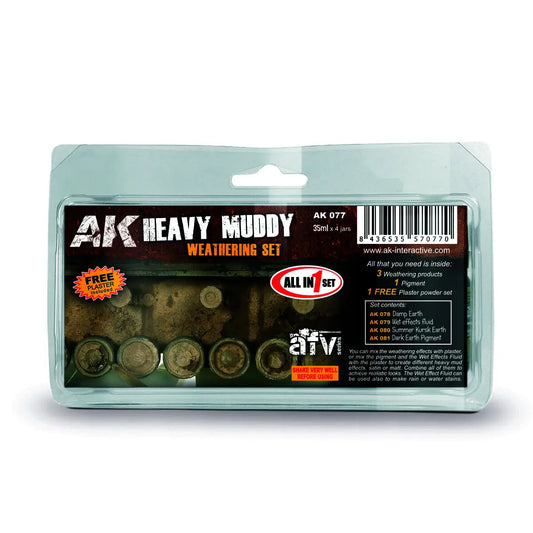 AK Interactive Weathering: Heavy Muddy Enamel Paint Set AK Interactive