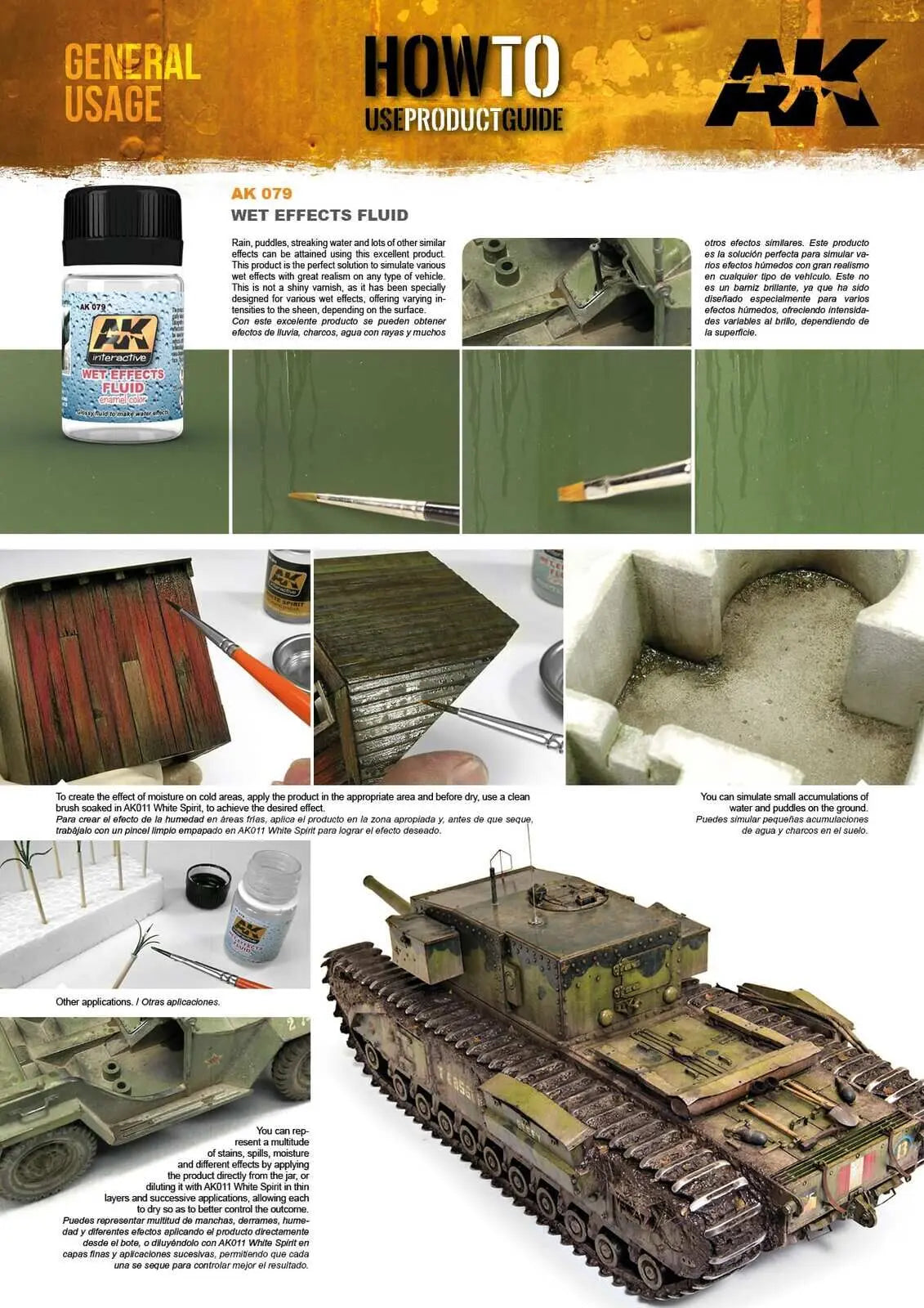 AK Interactive Weathering: Wet Effects Fluid 35ml Enamel Paint AK Interactive