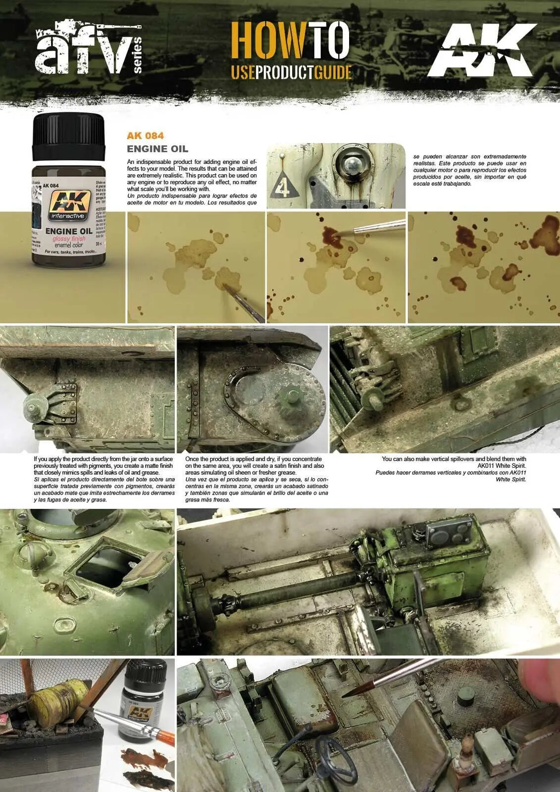 AK Interactive Weathering: Engine Oil 35ml Enamel Paint AK Interactive