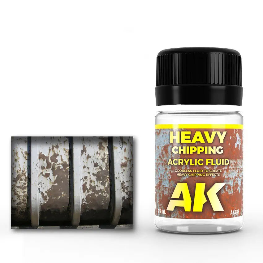 AK Interactive Weathering: Heavy Chipping Effects Acrylic Fluid 35ml Enamel Paint AK Interactive