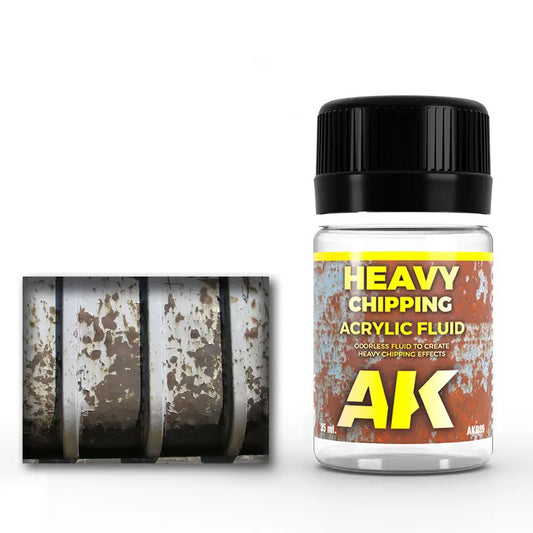 AK Interactive Weathering: Heavy Chipping Effects Acrylic Fluid 35ml Enamel Paint AK Interactive