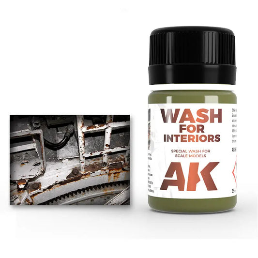 AK Interactive Weathering: Wash For Interiors 35ml Enamel Paint AK Interactive