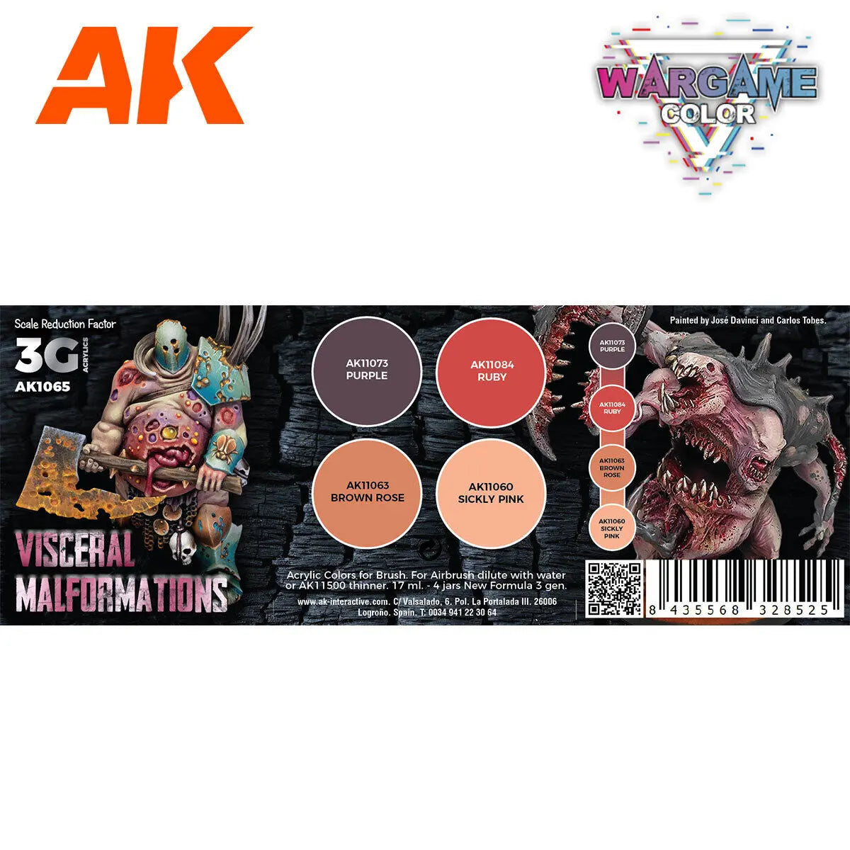 AK Interactive Wargame: Visceral Malformations Acrylic Paint Set 3rd Generation AK Interactive