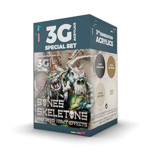 AK Interactive Wargame: Bones And Skeletons Acrylic Paint Set 3rd Generation AK Interactive