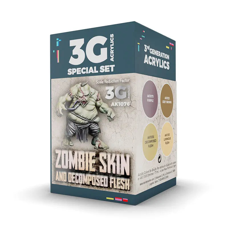 AK Interactive Wargame: Zombie Skin Acrylic Paint Set 3rd Generation AK Interactive