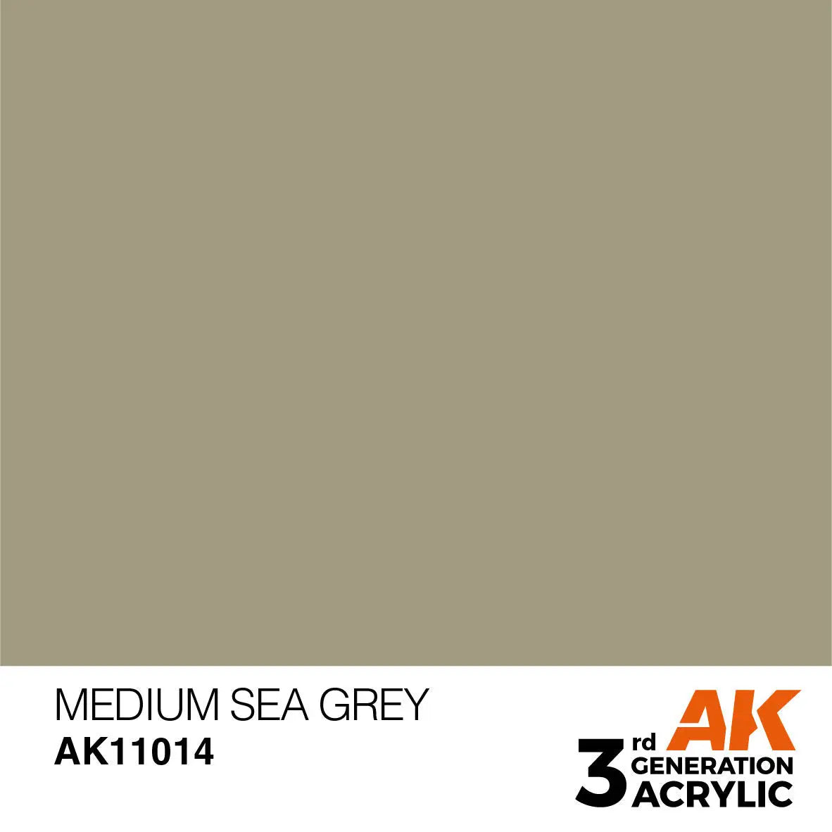 AK Interactive Medium Sea Grey Acrylic Paint 17ml 3rd Generation AK Interactive