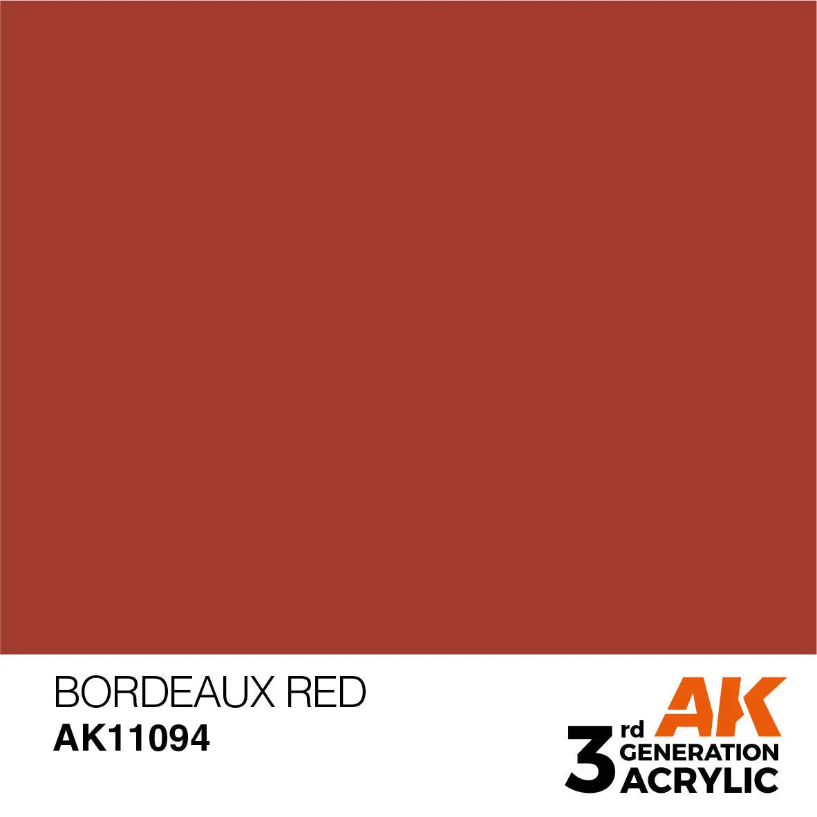 AK Interactive Bordeaux Red Acrylic Paint 17ml 3rd Generation AK Interactive