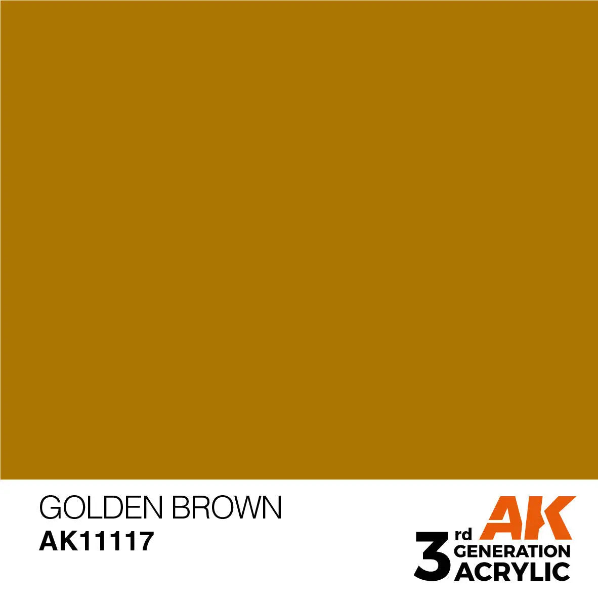 AK Interactive Golden Brown Acrylic Paint 17ml 3rd Generation AK Interactive