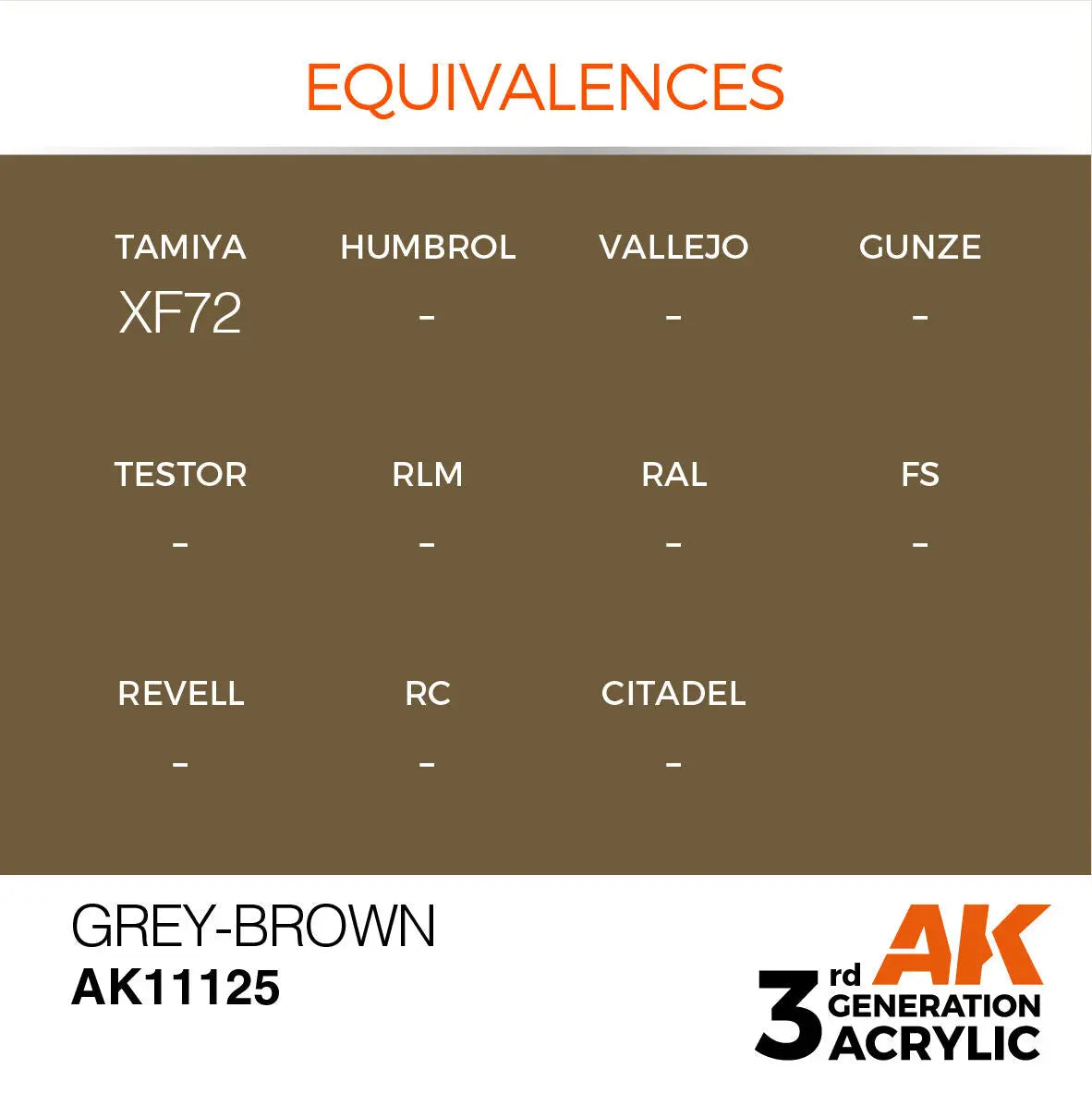 AK Interactive Grey-Brown Acrylic Paint 17ml 3rd Generation AK Interactive