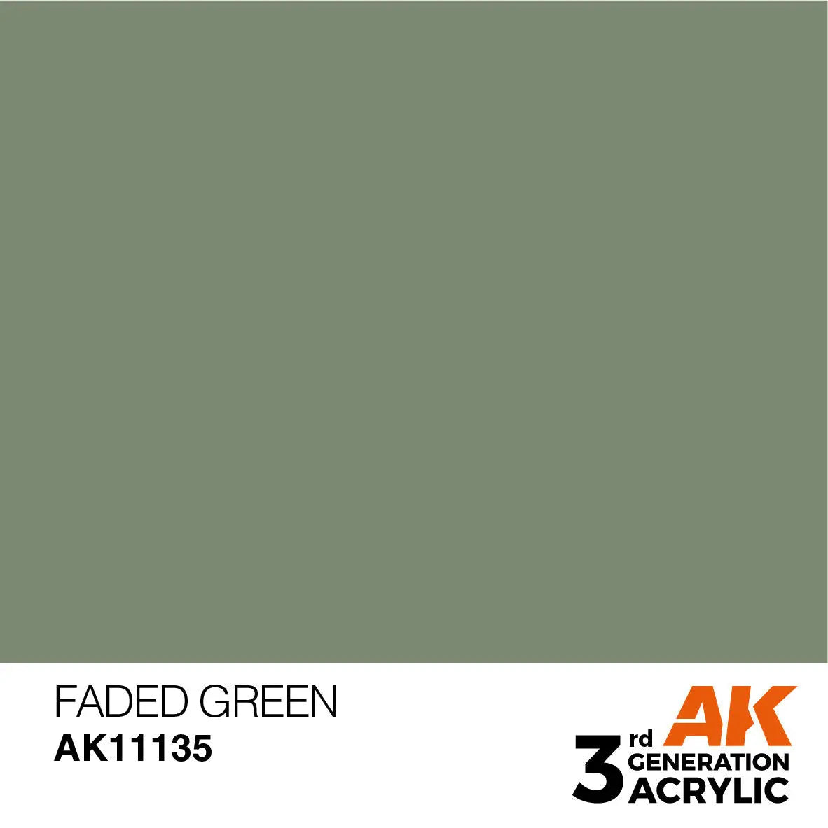 AK Interactive Faded Green Acrylic Paint 17ml 3rd Generation AK Interactive