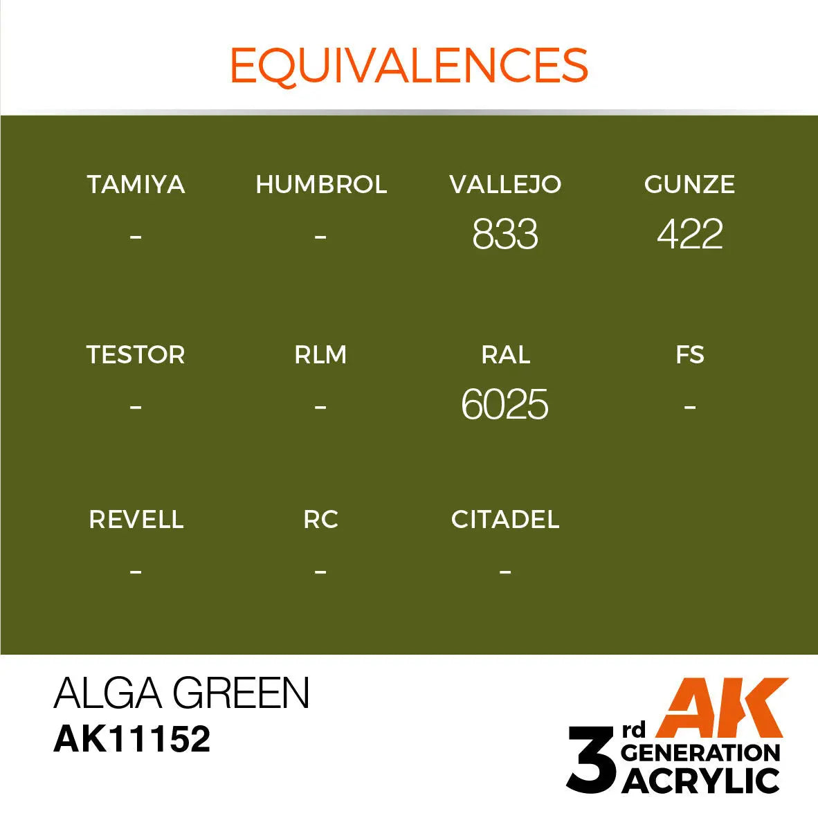 AK Interactive Alga Green Acrylic Paint 17ml 3rd Generation AK Interactive