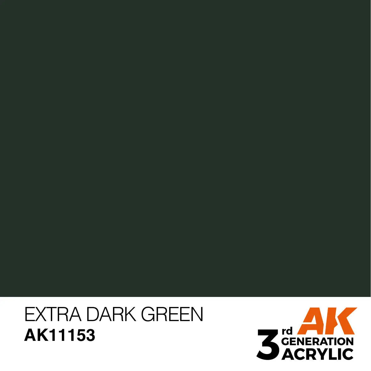 AK Interactive Extra Dark Green Acrylic Paint 17ml 3rd Generation AK Interactive