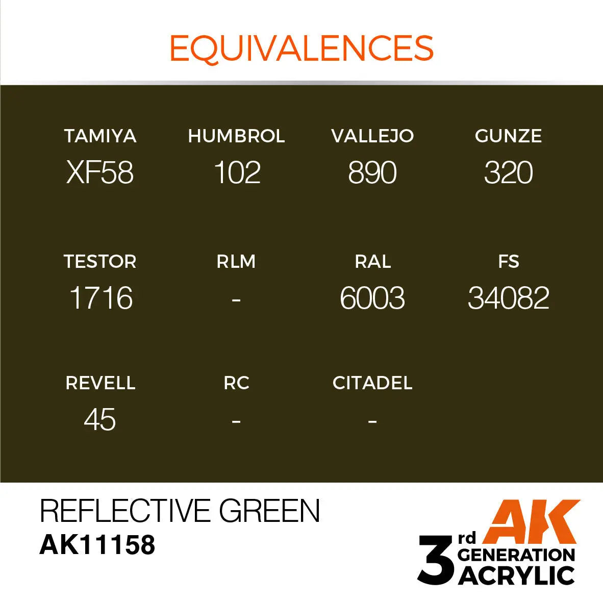 AK Interactive Reflective Green Acrylic Paint 17ml 3rd Generation AK Interactive