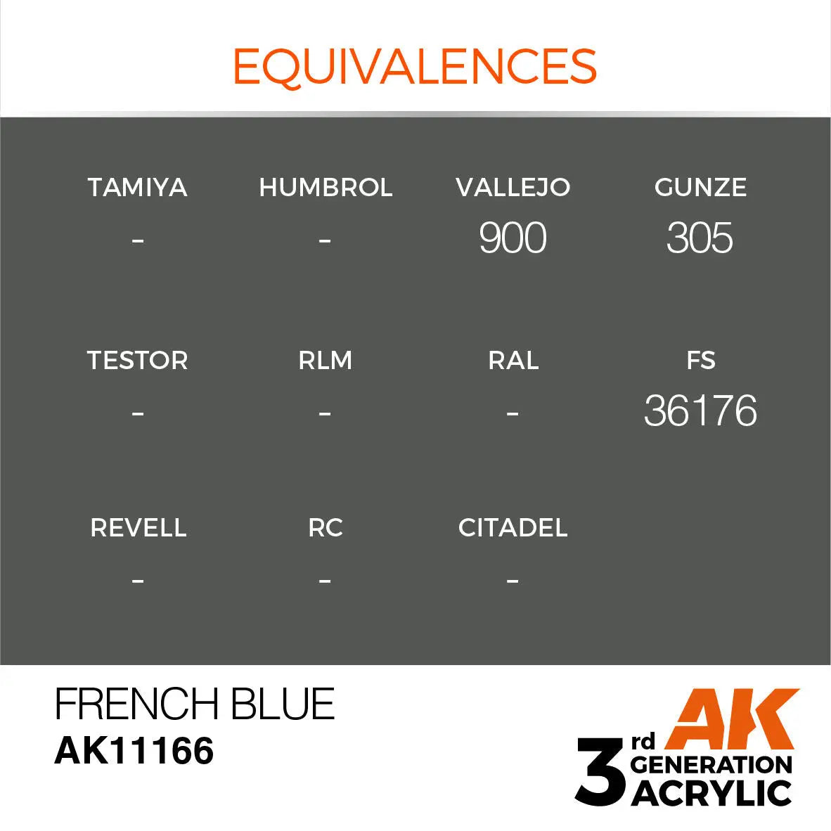AK Interactive French Blue Acrylic Paint 17ml 3rd Generation AK Interactive