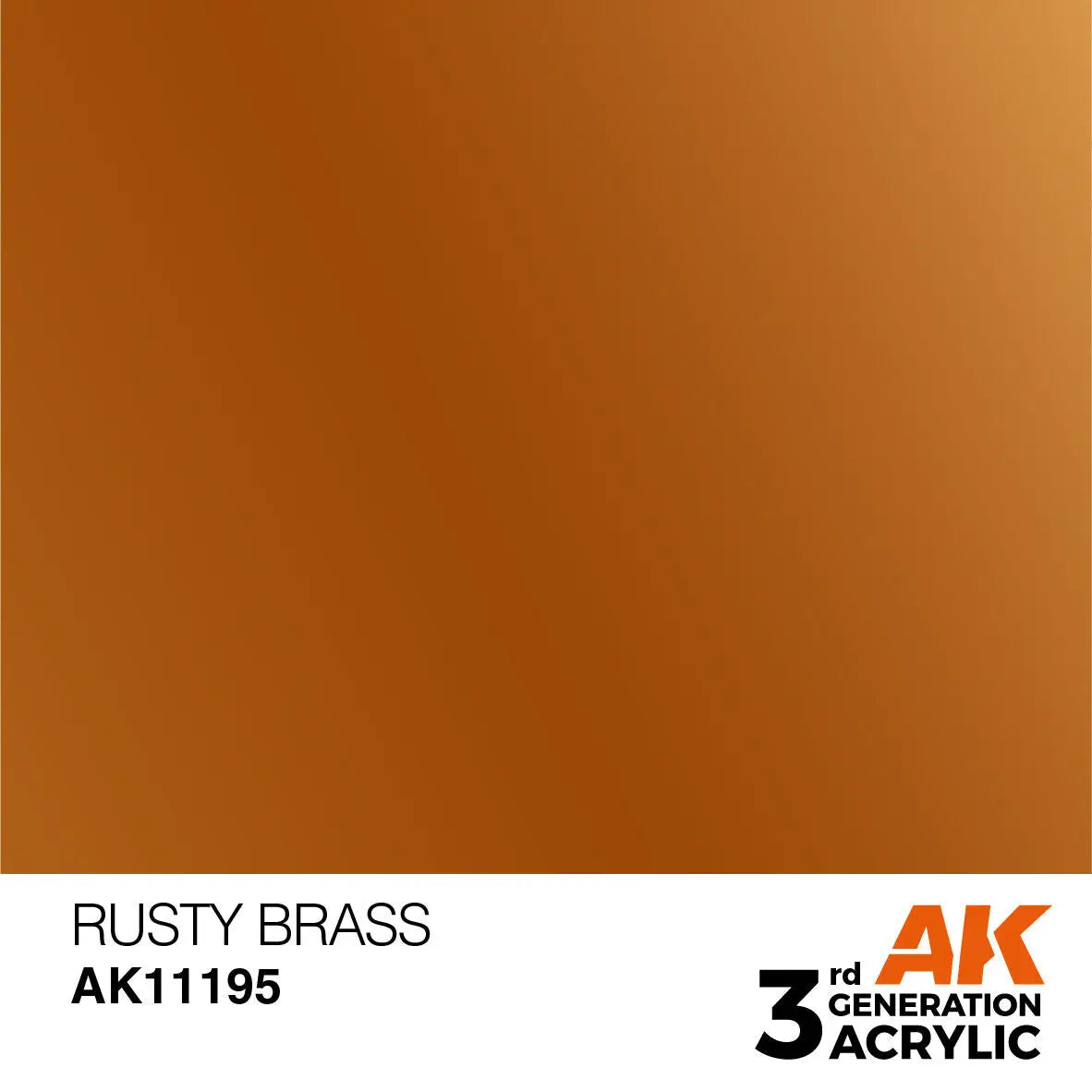 AK Interactive Rusty Brass Metallic Acrylic Paint 17ml 3rd Generation AK Interactive