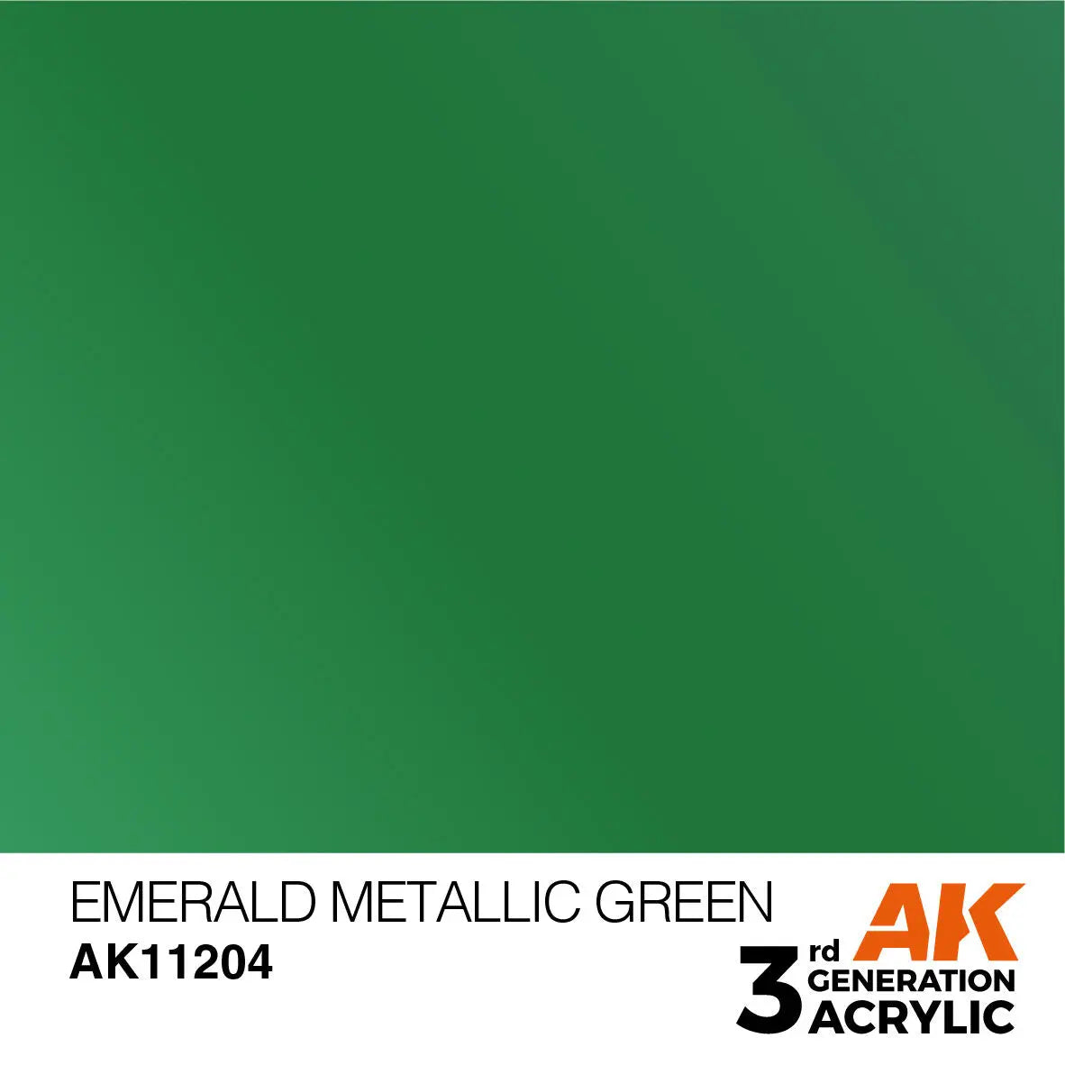 AK Interactive Emerald Metallic Green Metallic Acrylic Paint 17ml 3rd Generation AK Interactive