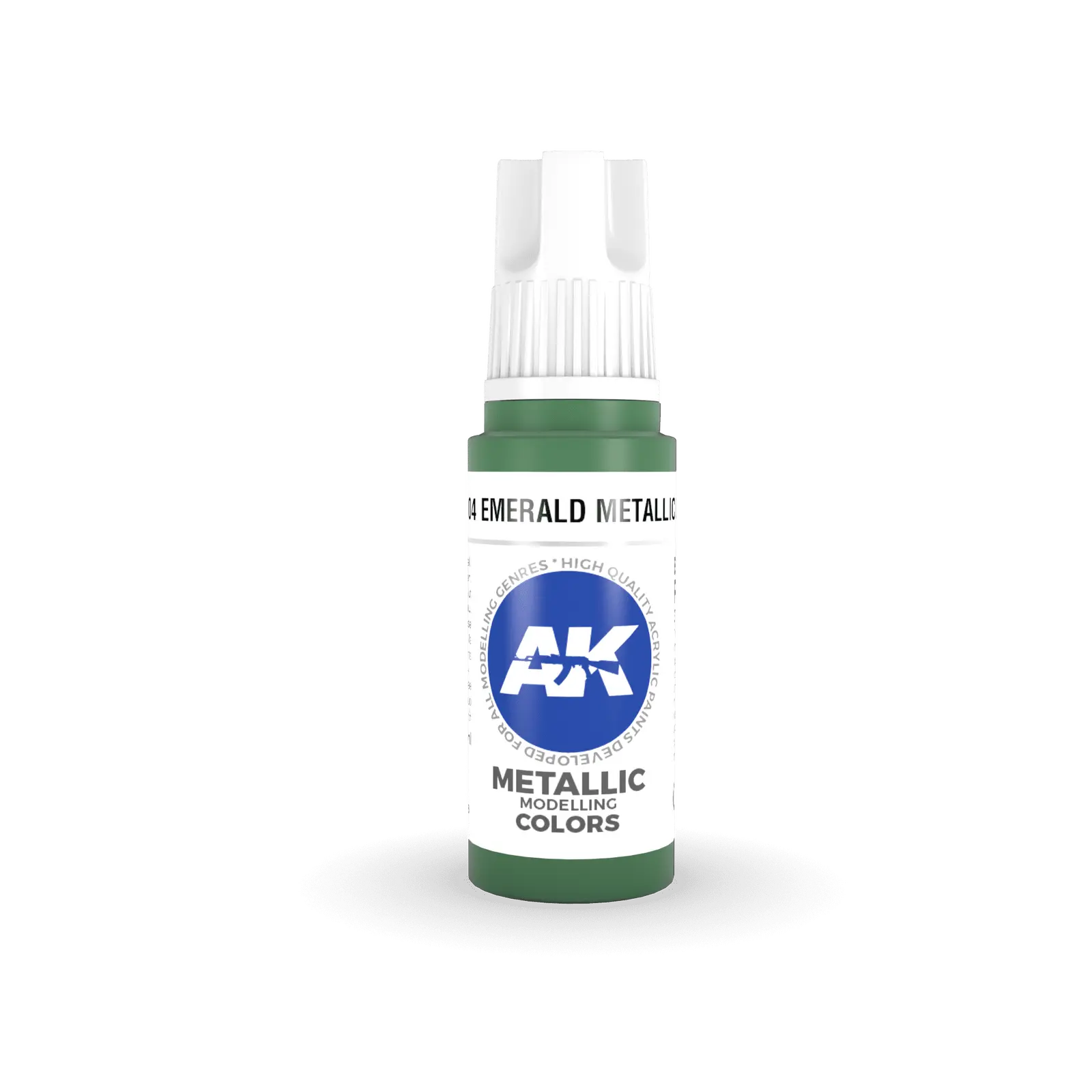 AK Interactive Emerald Metallic Green Metallic Acrylic Paint 17ml 3rd Generation AK Interactive