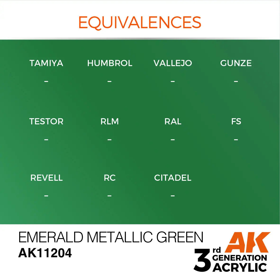 AK Interactive Emerald Metallic Green Metallic Acrylic Paint 17ml 3rd Generation AK Interactive