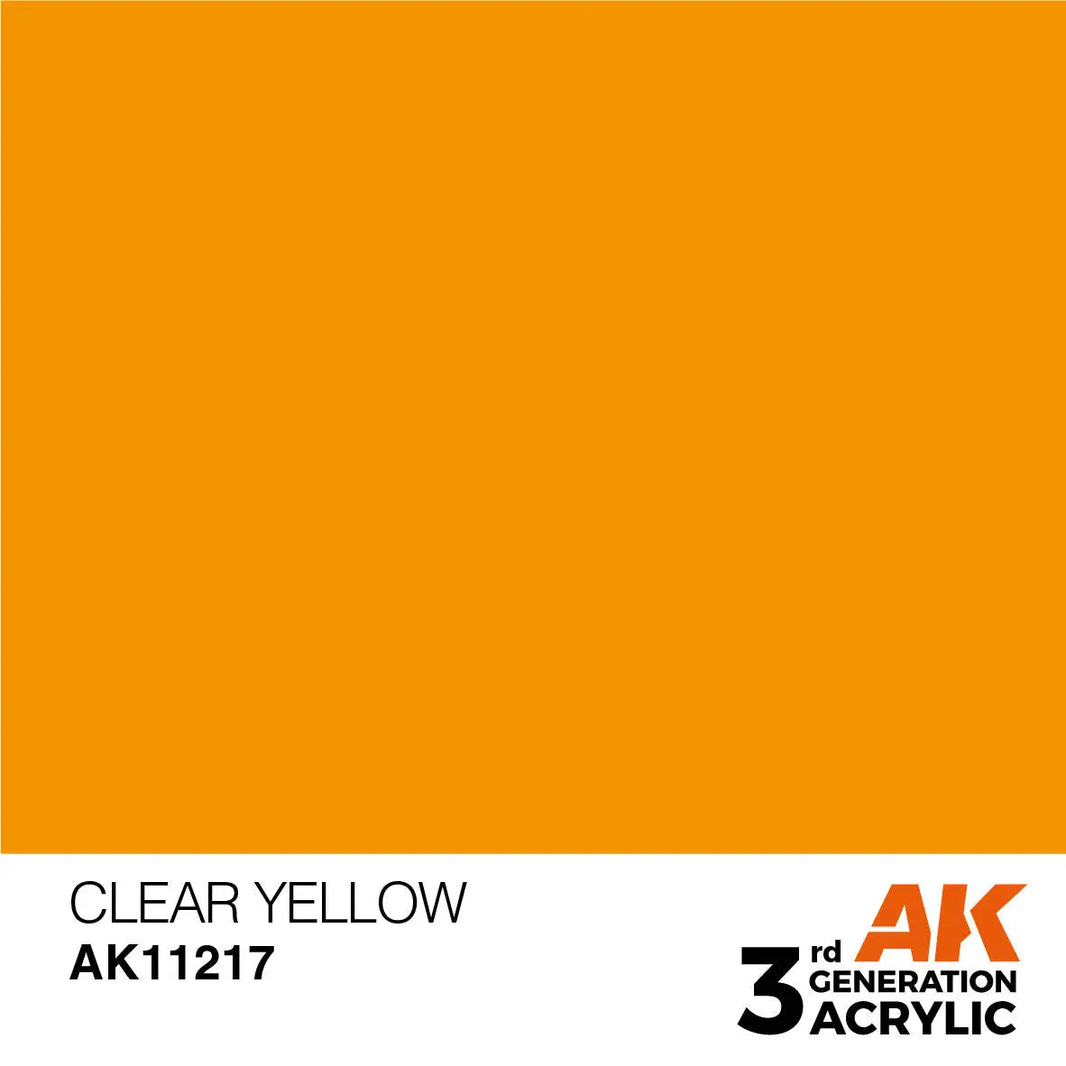 AK Interactive Clear Yellow Acrylic Paint 17ml 3rd Generation AK Interactive