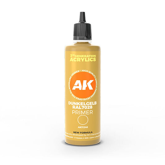 AK Interactive Dunkelgelb RAL 7028 Dark Yellow Surface Primer 100ml 3rd Generation AK Interactive
