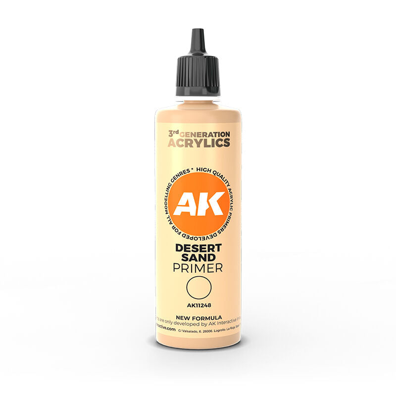 AK Interactive Desert Sand Surface Primer 100ml 3rd Generation AK Interactive