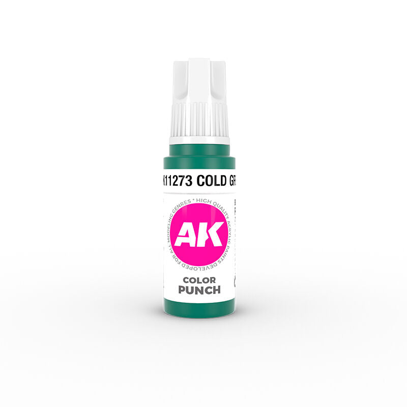AK Interactive Colour Punch: Cold Green 17 ml Acrylic Paint 3rd Generation AK Interactive