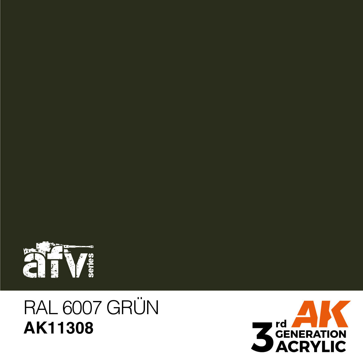 AK Interactive AFV Series: RAL 6007 Grun Acrylic Paint 17ml 3rd Generation AK Interactive