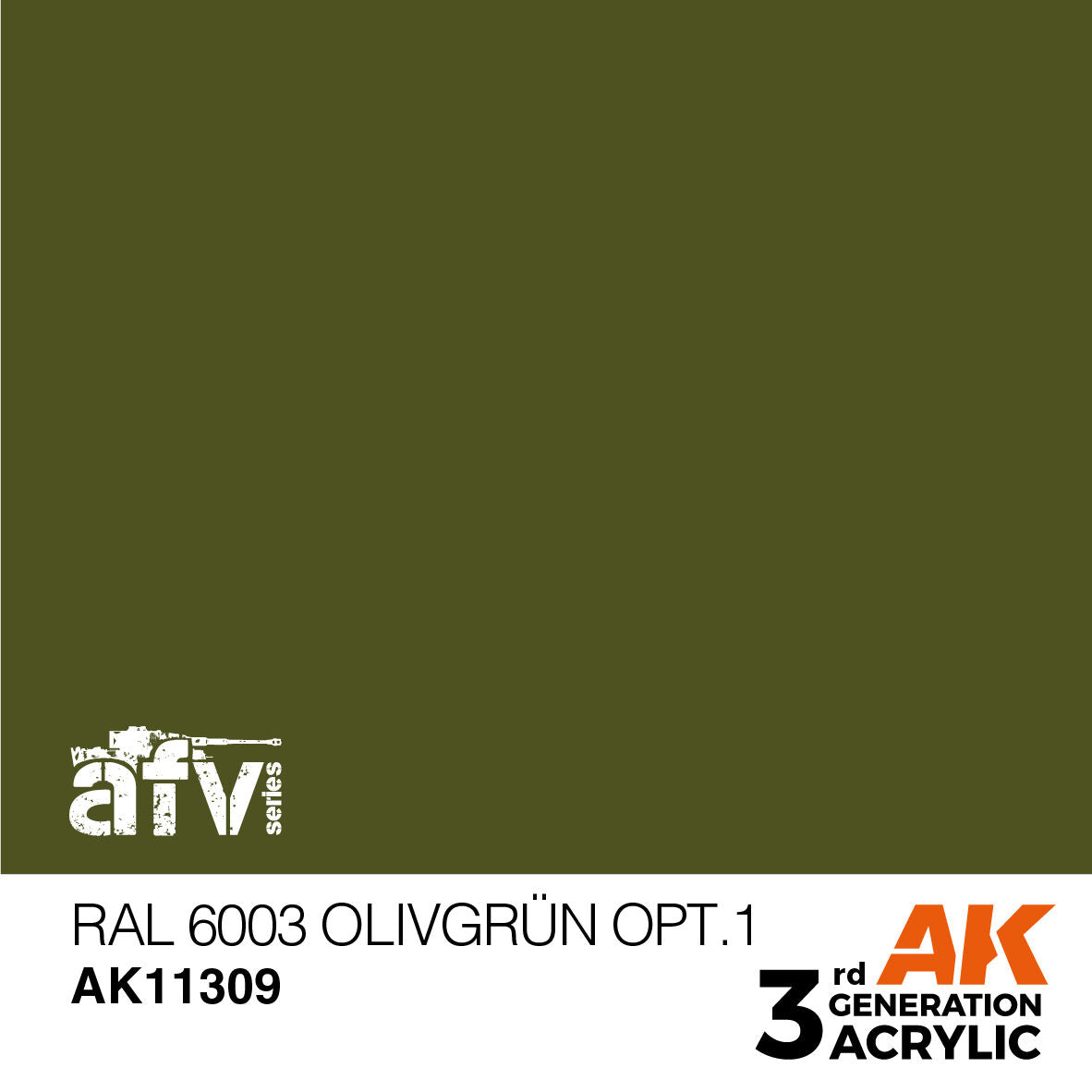 AK Interactive AFV Series: RAL 6003 Olivgrun opt.1 Acrylic Paint 17ml 3rd Generation AK Interactive