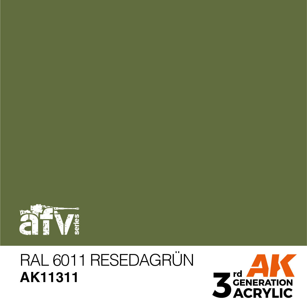 AK Interactive AFV Series: RAL 6011 Resedagrun Acrylic Paint 17ml 3rd Generation AK Interactive