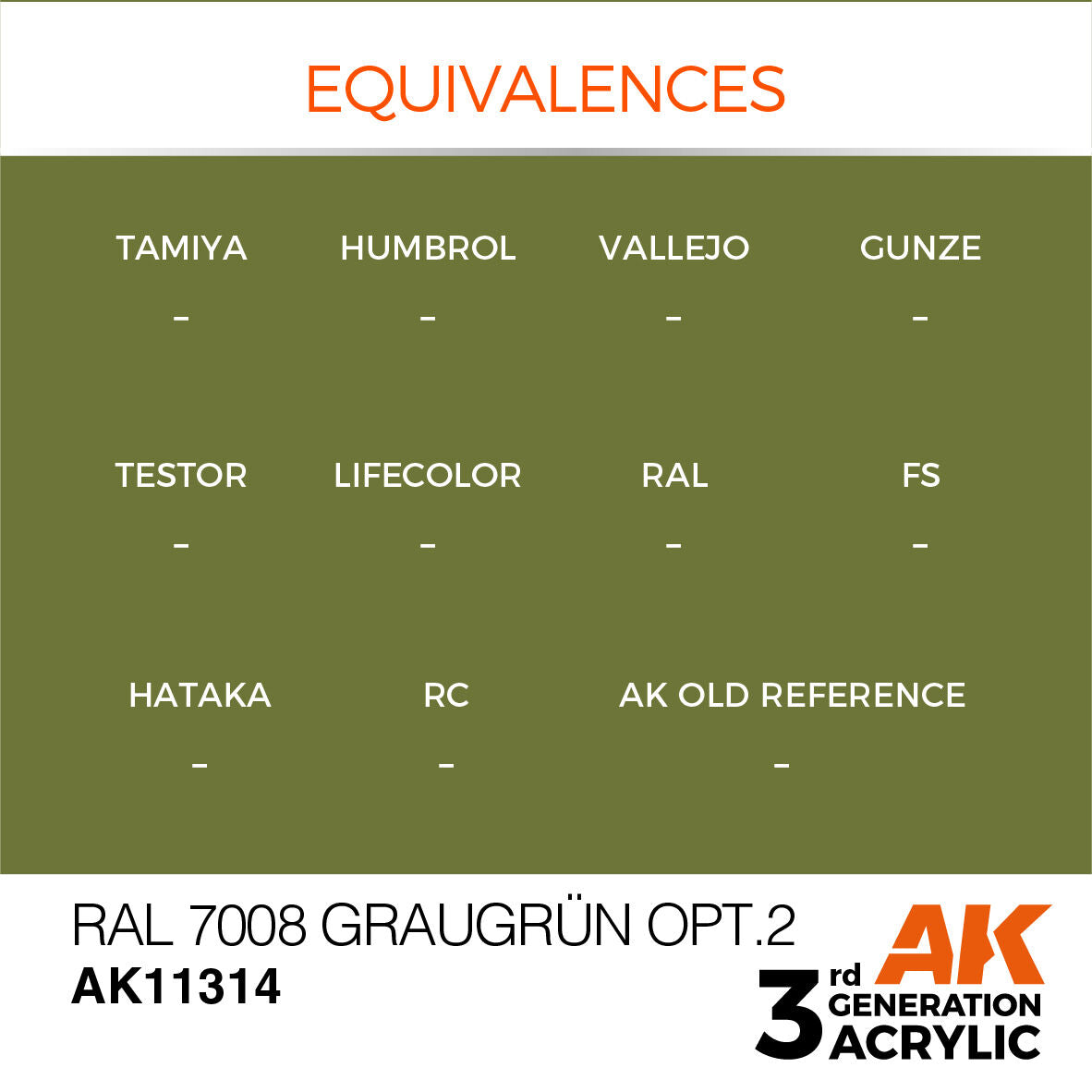 AK Interactive AFV Series: RAL 7008 Graugrun Opt 2 Acrylic Paint 17ml 3rd Generation AK Interactive