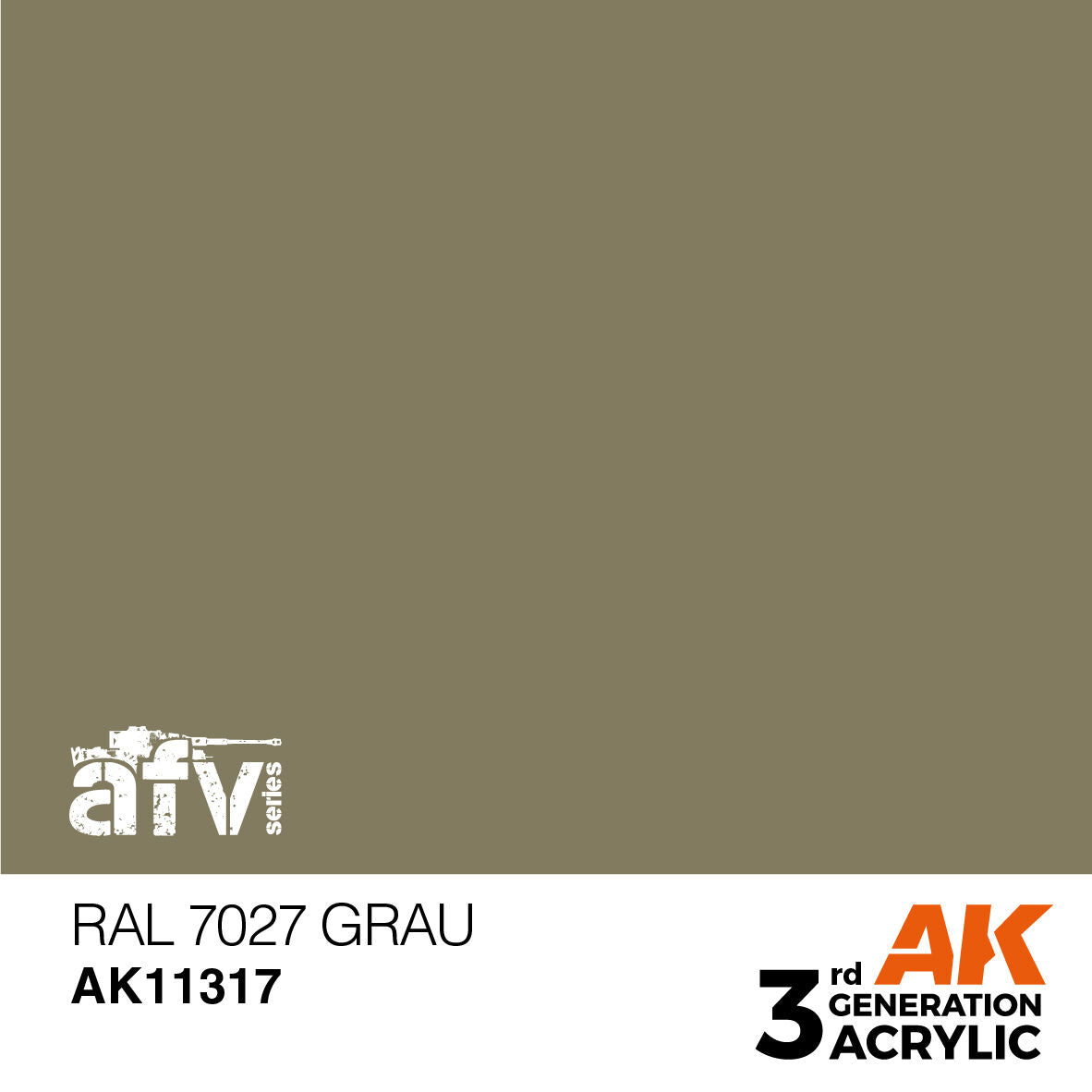 AK Interactive AFV Series: RAL 7027 Grau Acrylic Paint 17ml 3rd Generation AK Interactive