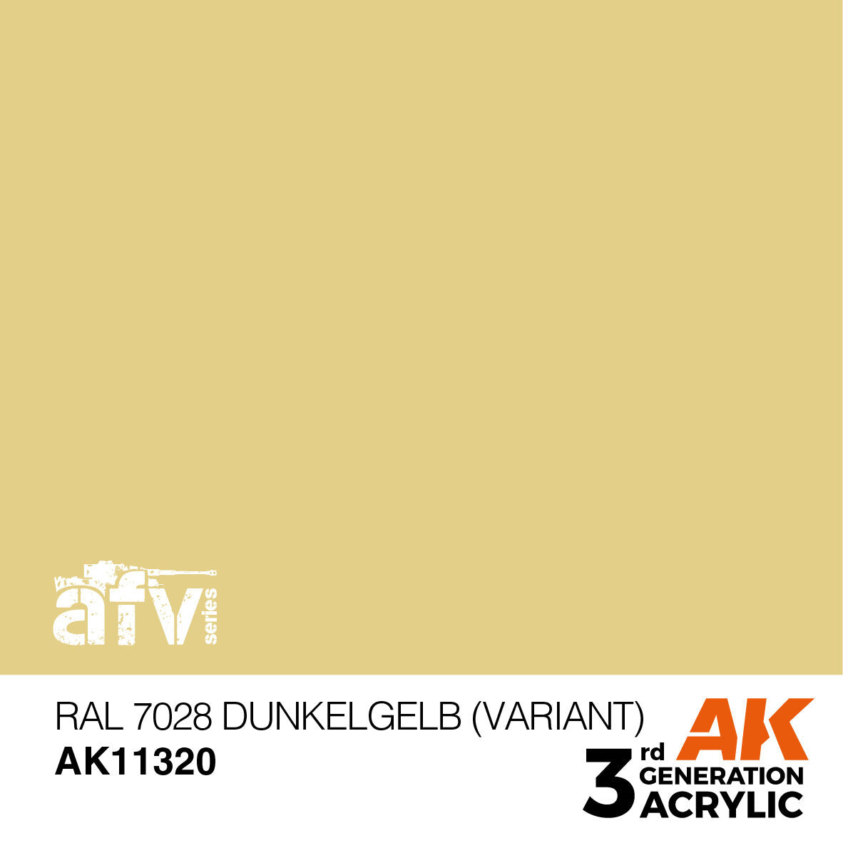 AK Interactive AFV Series: RAL 7028 Dunkelgelb (Variant) Acrylic Paint 17ml 3rd Generation AK Interactive