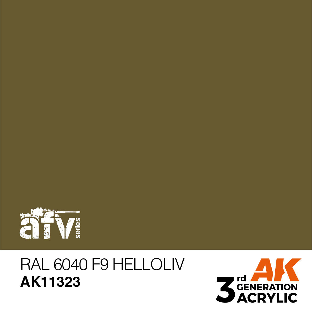 AK Interactive AFV Series: RAL 6040 F9 Helloliv Acrylic Paint 17ml 3rd Generation AK Interactive
