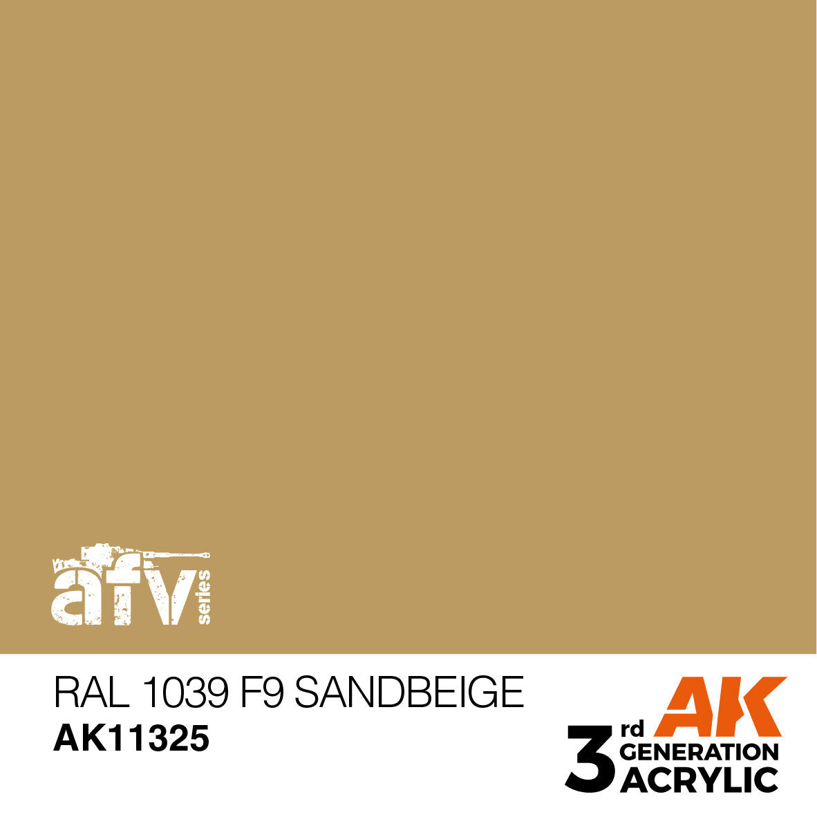AK Interactive AFV Series: RAL 1039 F9 Sandbeige Acrylic Paint 17ml 3rd Generation AK Interactive