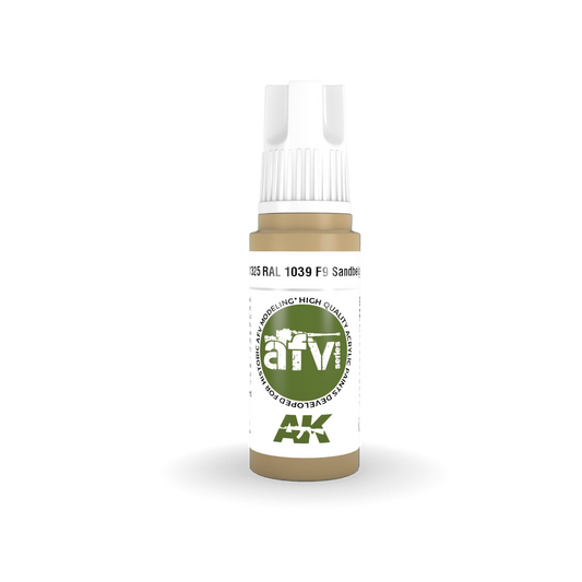 AK Interactive AFV Series: RAL 1039 F9 Sandbeige Acrylic Paint 17ml 3rd Generation AK Interactive