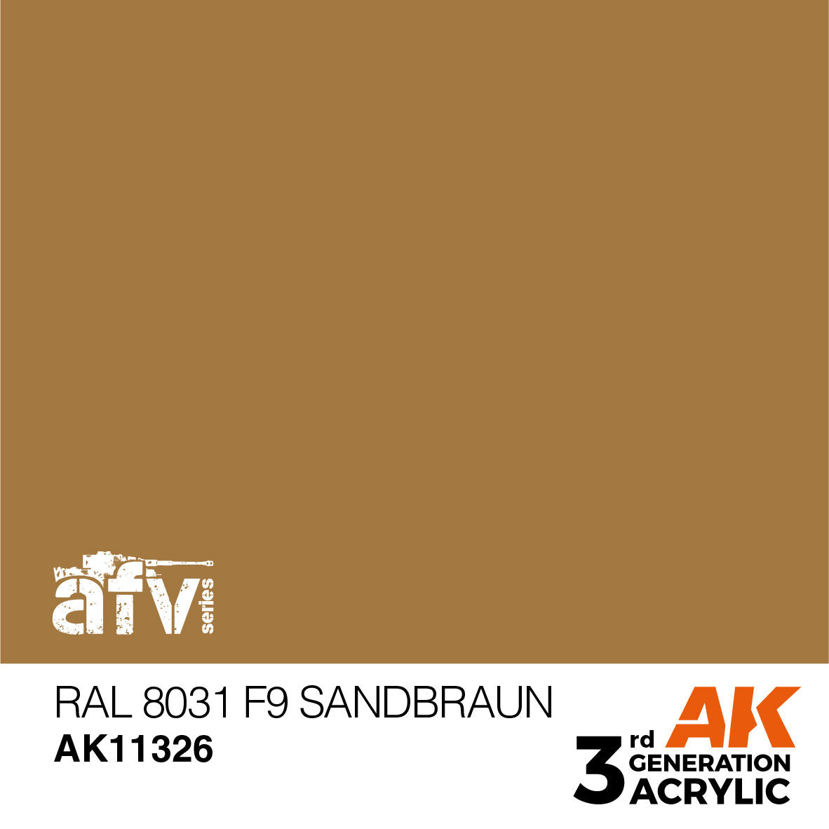 AK Interactive AFV Series: RAL 8031 F9 Sandbraun Acrylic Paint 17ml 3rd Generation AK Interactive