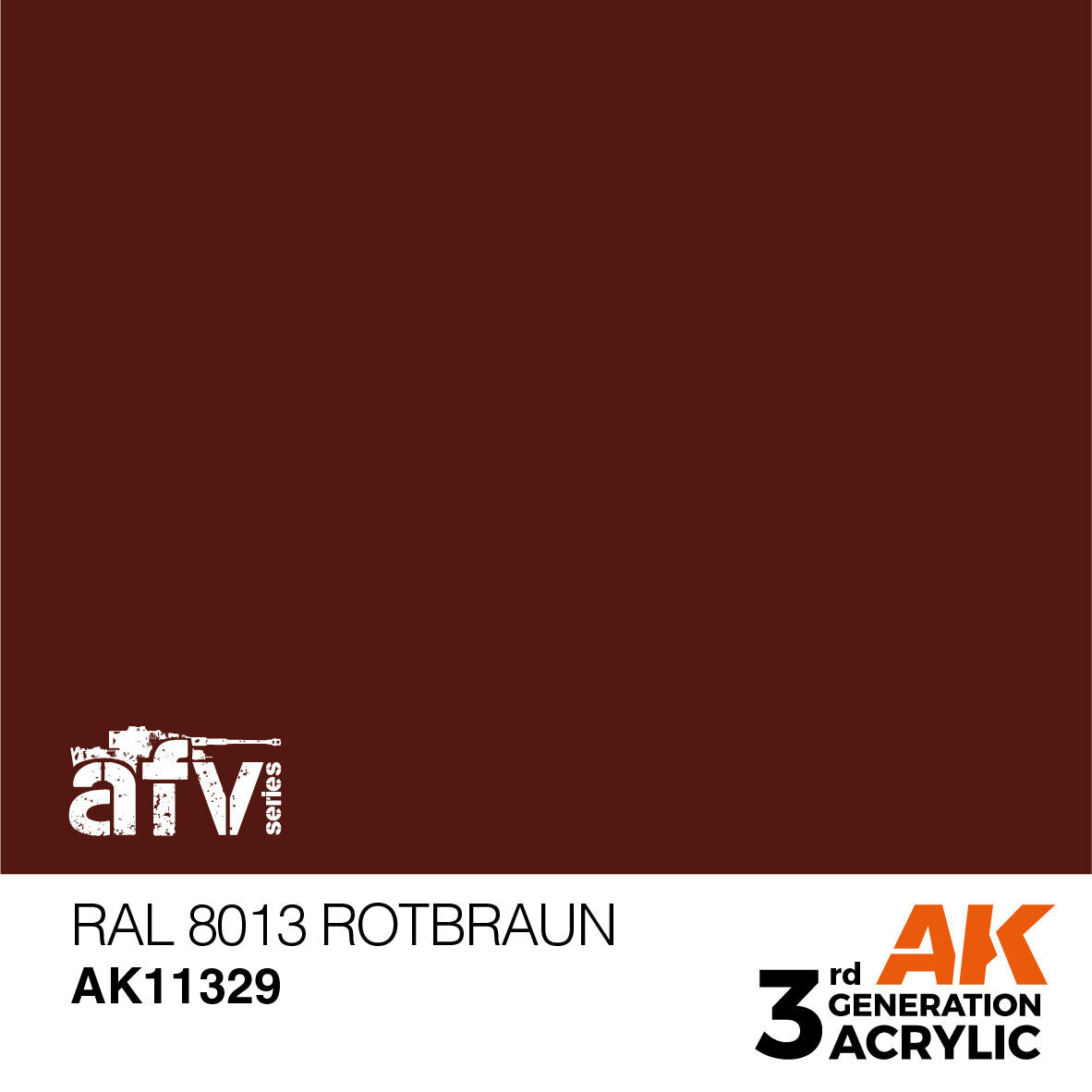 AK Interactive AFV Series: RAL 8013 Rotbraun Acrylic Paint 17ml 3rd Generation AK Interactive