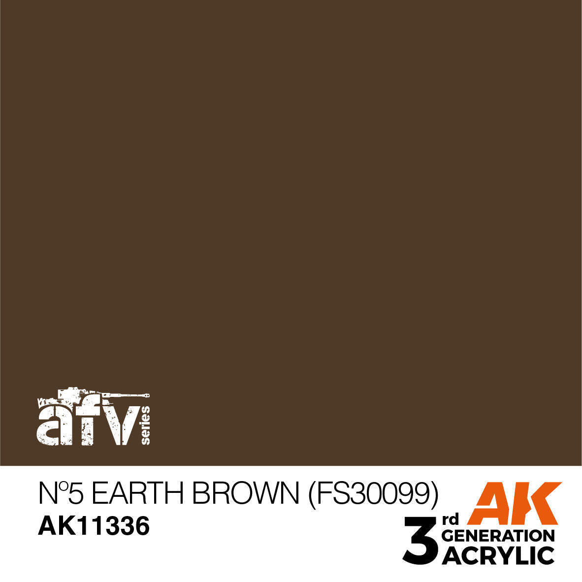 AK Interactive AFV Series: No.5 Earth Brown (FS30099) Acrylic Paint 17ml 3rd Generation AK Interactive
