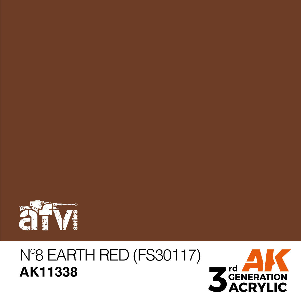 AK Interactive AFV Series: No.8 Earth Red (FS30117) Acrylic Paint 17ml 3rd Generation AK Interactive