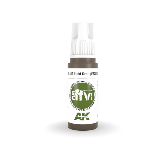 AK Interactive AFV Series: Field Drab (FS30118) Acrylic Paint 17ml 3rd Generation AK Interactive
