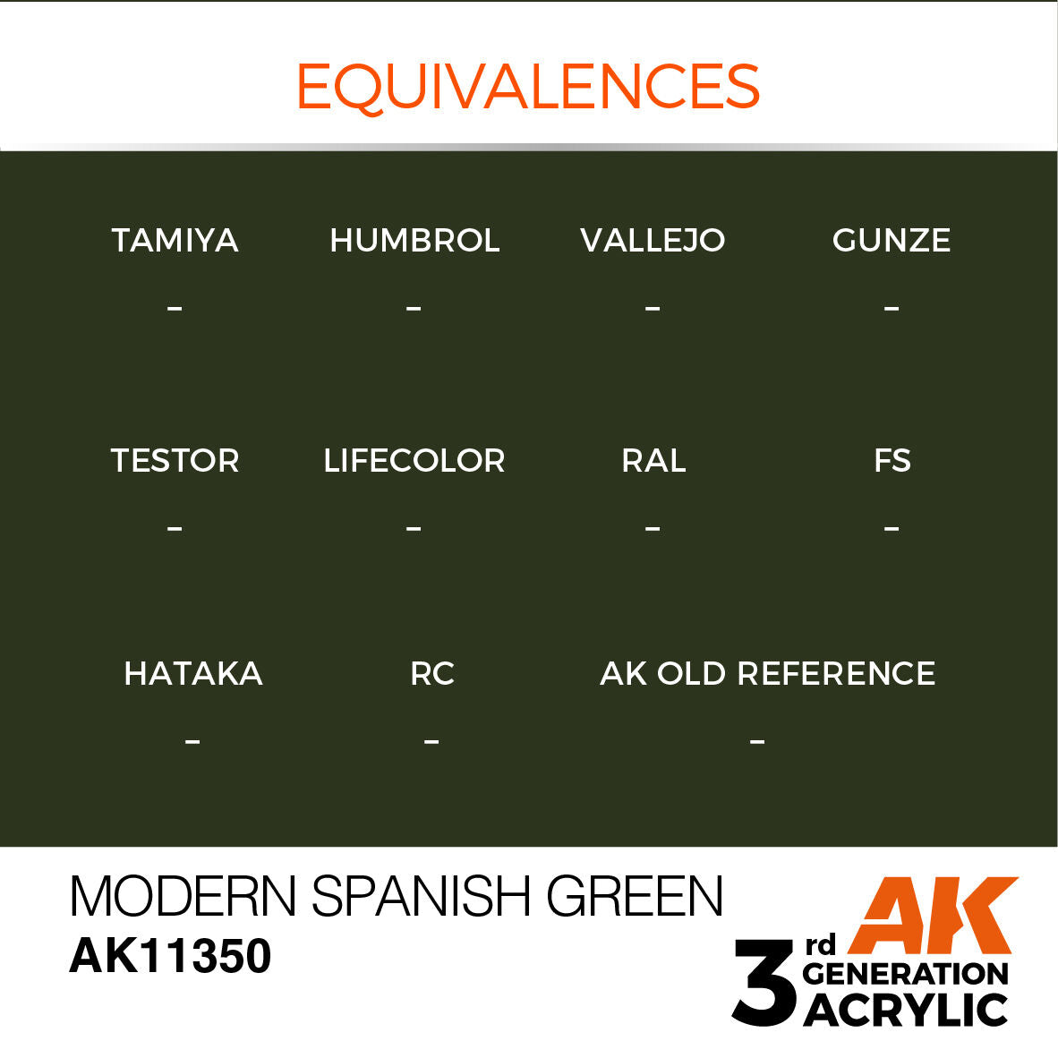 AK Interactive AFV Series: Modern Spanish Green Acrylic Paint 17ml 3rd Generation AK Interactive
