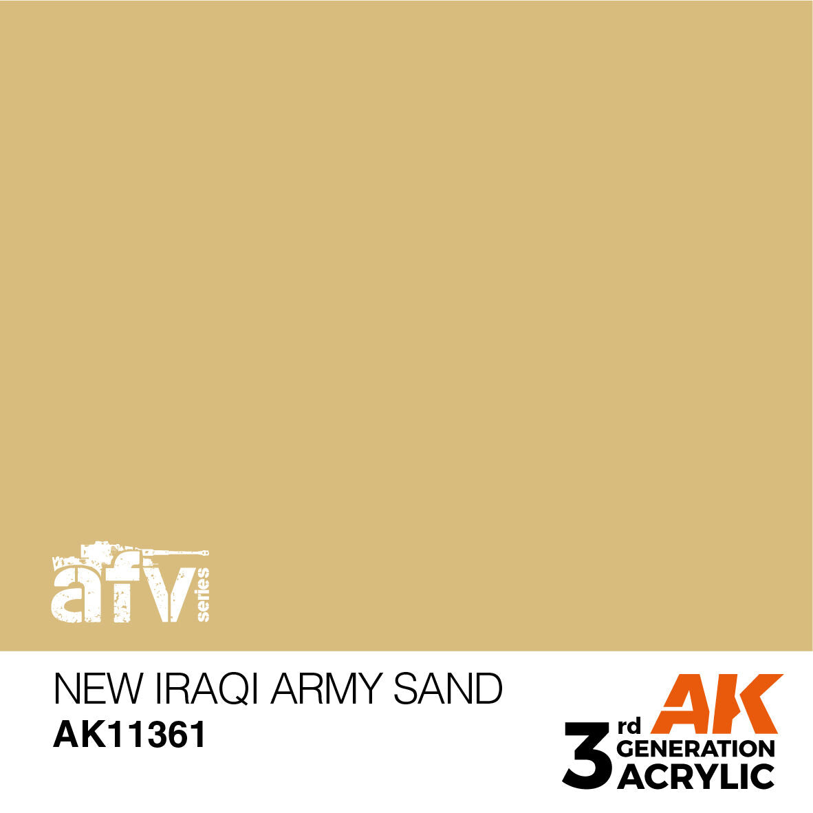 AK Interactive AFV Series: New Iraqi Army Sand Acrylic Paint 17ml 3rd Generation AK Interactive
