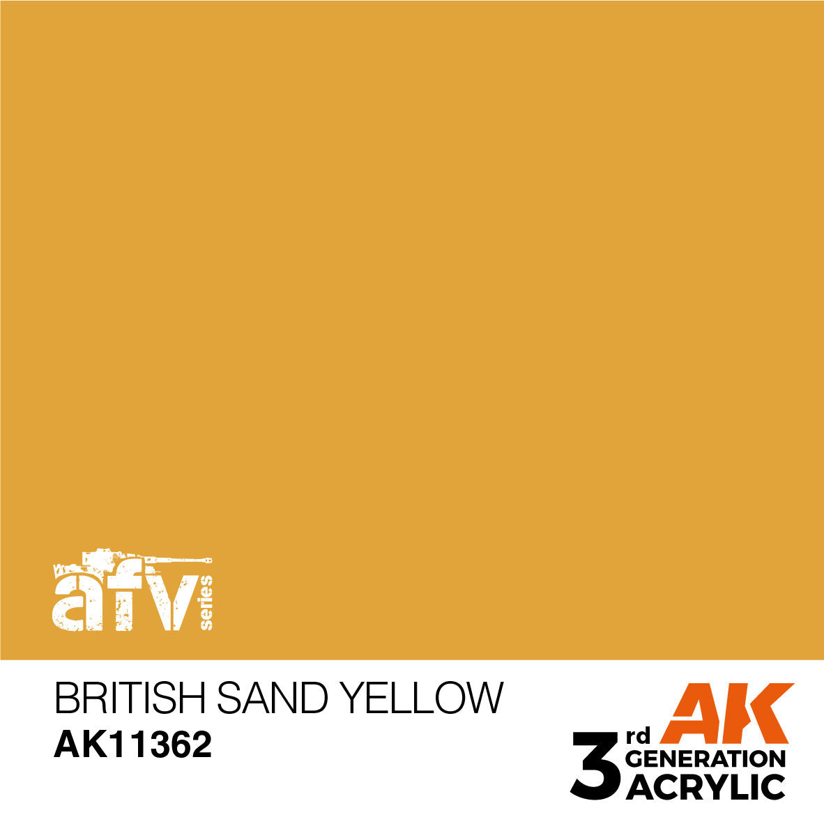 AK Interactive AFV Series: British Sand Yellow Acrylic Paint 17ml 3rd Generation AK Interactive