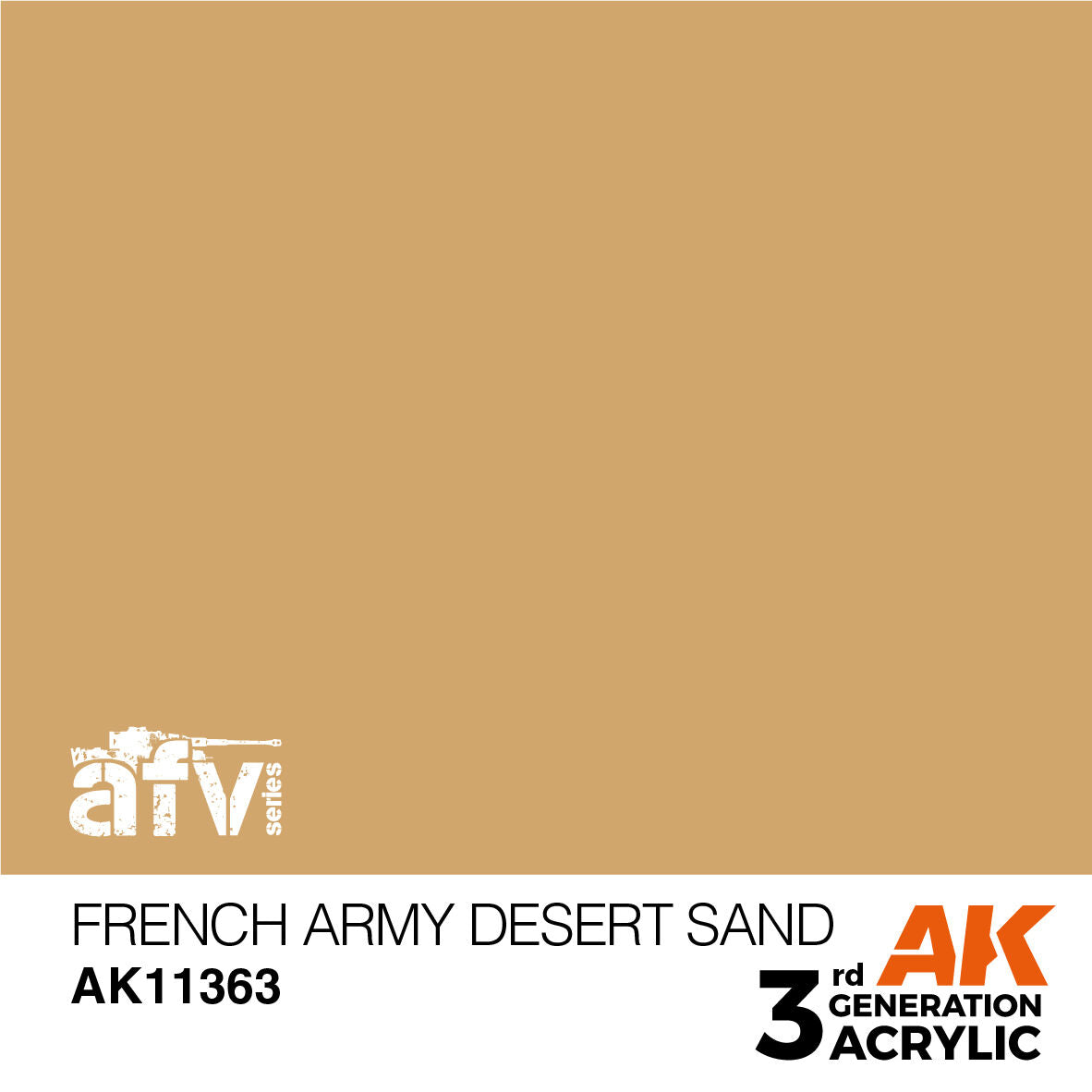 AK Interactive AFV Series: French Army Desert Sand Acrylic Paint 17ml 3rd Generation AK Interactive