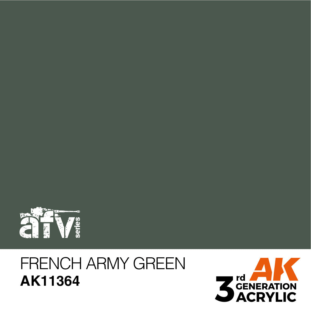 AK Interactive AFV Series: French Army Green Acrylic Paint 17ml 3rd Generation AK Interactive