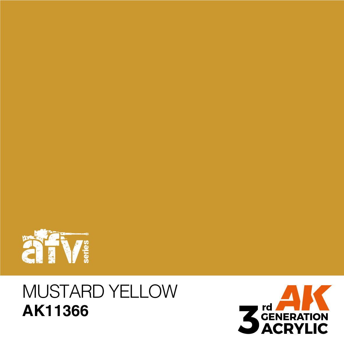AK Interactive AFV Series: Mustard Yellow Acrylic Paint 17ml 3rd Generation AK Interactive